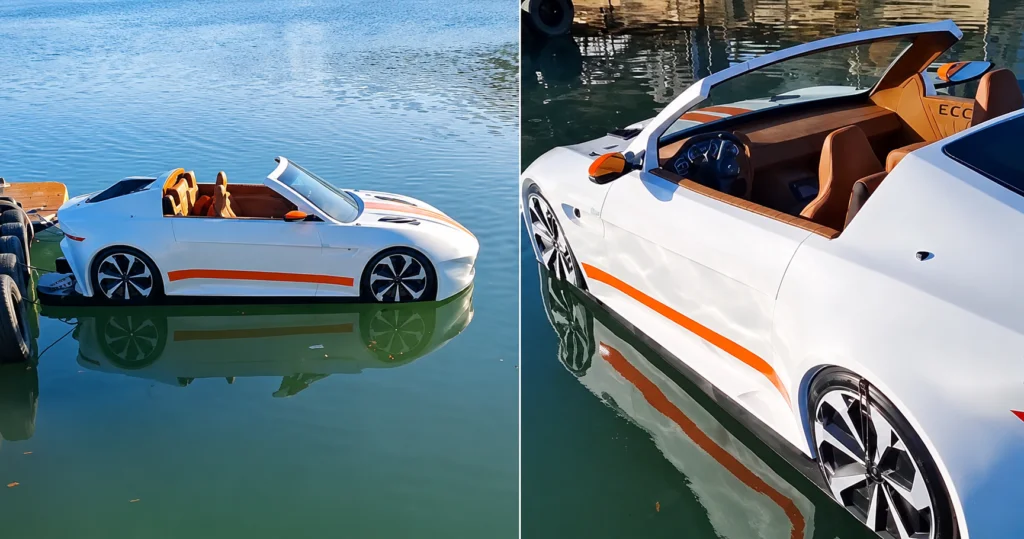 Verdade ou I.A? Carro-barco viraliza ao navegar por Vitória